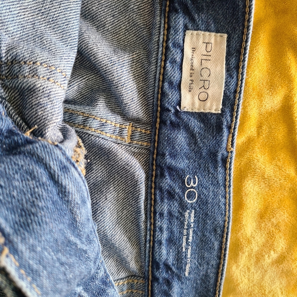 High-Rise Wide Leg Denim Jeans in Medium Blue 30 - Picture 4 of 4